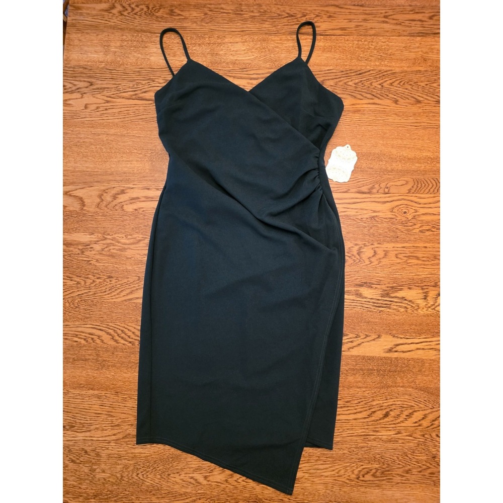 NEW‎ Large Alter'd State Hunter Green Spaghetti Strap Split Dress Womens